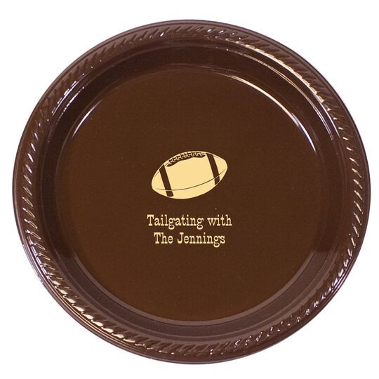 Personalized Football Plastic Plates